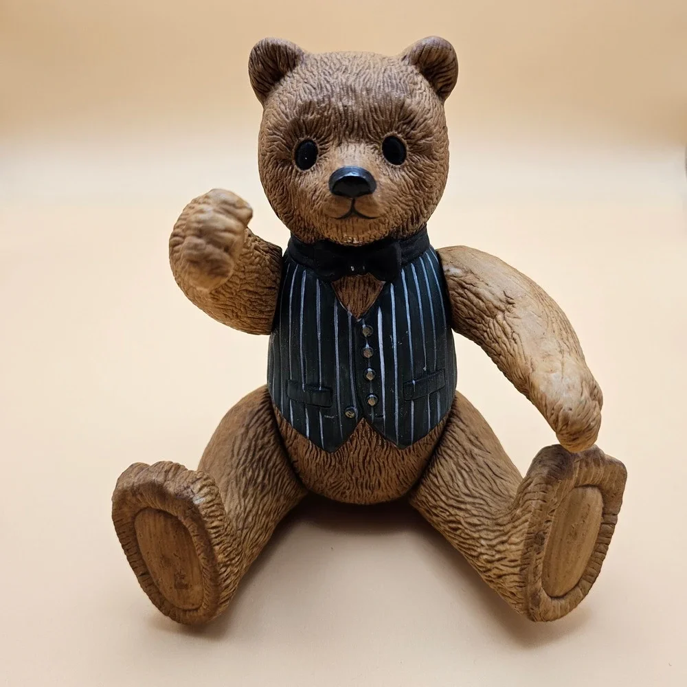 Vintage Ted D Bear Figurine 1983 Dept 56 Ceramic‎ Brown Dressed Gentleman Bear